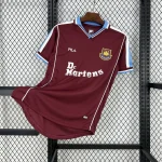West Ham United Retro Football Jersey Home Custom Shirt 1999/01