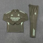 Real Madrid Training Kit (Sweatshirt+Pants) Brown 2025/26 - Image 3