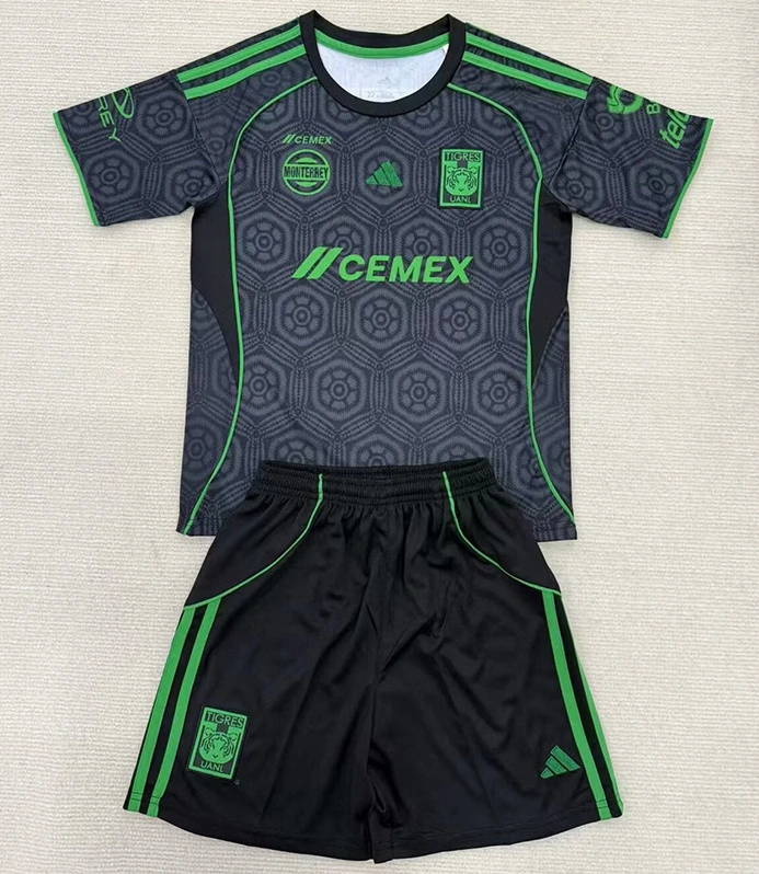 cffa50b4-235205344a Tigres UANL Soccer Jersey Third Away Kids Kit Jersey+Shorts 2025/26 - Image 1